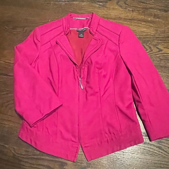 Vibrant Pink elegant Women's Blazer size 2 /p 56% cotton - Picture 7 of 15